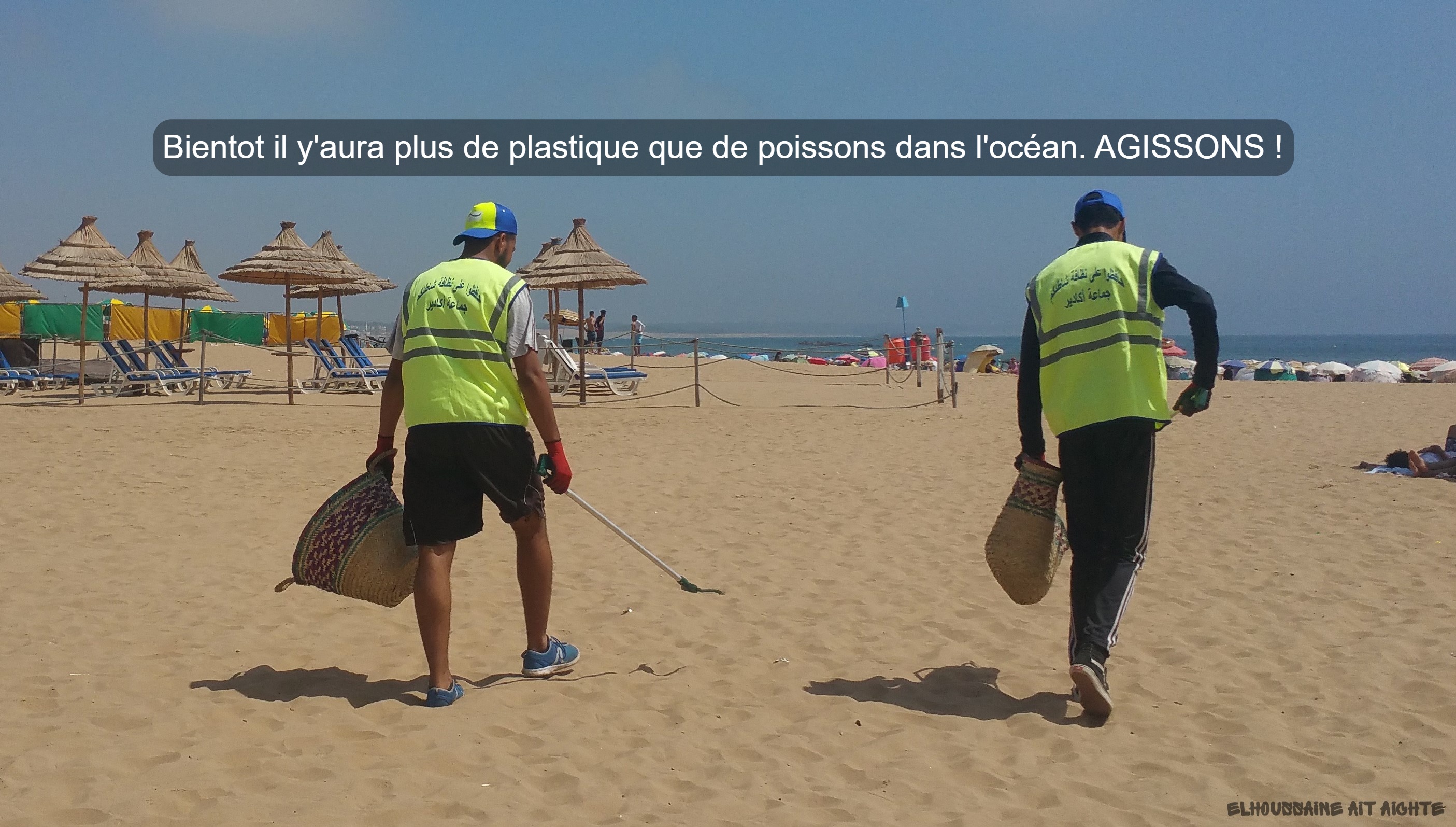 Campagne de nettoyage de plage - Plage d'Agadir #B7arblaplastic